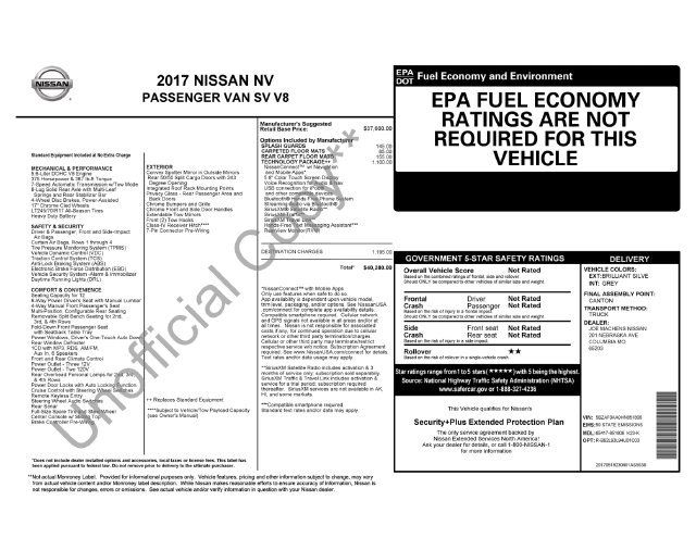 Used 2017 Nissan NV 3500 SV w/ SV Technology Package RWD image 2