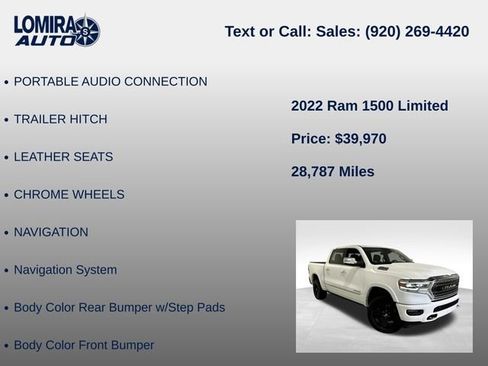 Used 2022 RAM 1500 Limited w/ Body-Colour Bumper Group AWD/4WD image 27