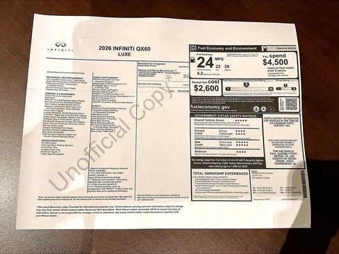 Certified 2026 INFINITI QX60 Luxe FWD image 46
