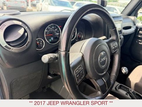 Certified 2017 Jeep Wrangler Sport w/ Quick Order Package 23S AWD/4WD image 12