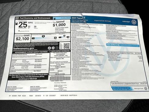 New 2025 Volkswagen Tiguan S AWD/4WD image 5