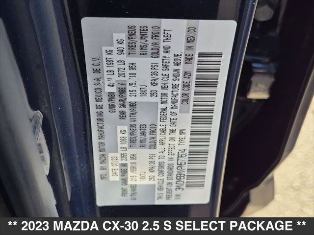 Used 2023 MAZDA CX-30 AWD 2.5 S w/ Select Package image 23