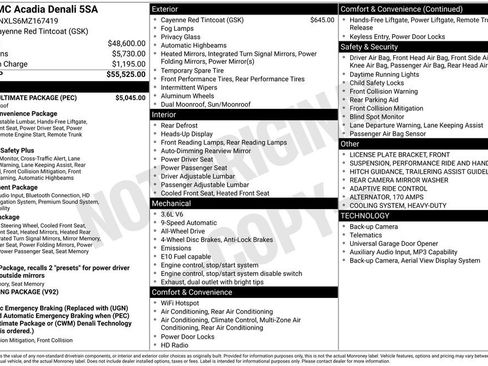 Certified 2021 GMC Acadia Denali w/ Denali Ultimate Package AWD/4WD image 1