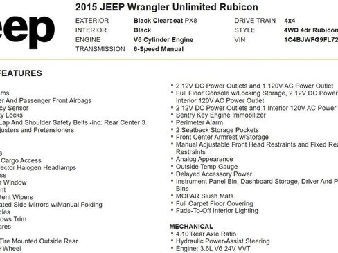 Used 2015 Jeep Wrangler Unlimited Rubicon AWD/4WD image 21