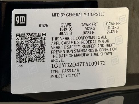 New 2026 Chevrolet Corvette Stingray Preferred Cpe w/ Z51 Performance Package RWD image 23