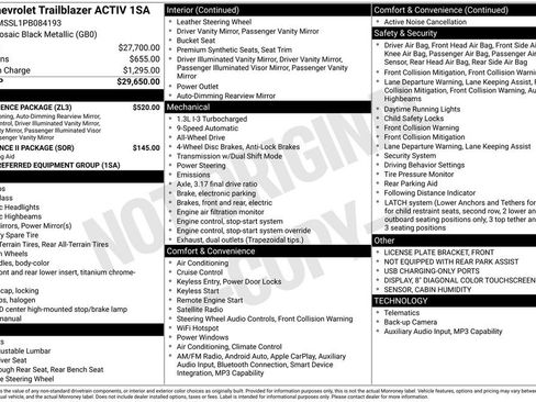 Used 2023 Chevrolet TrailBlazer ACTIV w/ Convenience Package AWD/4WD image 32