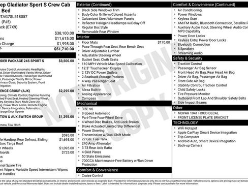 New 2025 Jeep Gladiator Sport image 6