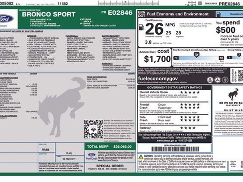 Used 2023 Ford Bronco Sport Big Bend w/ Convenience Package image 2