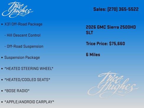 New 2026 GMC Sierra 2500 SLT w/ SLT Premium Package AWD/4WD image 7