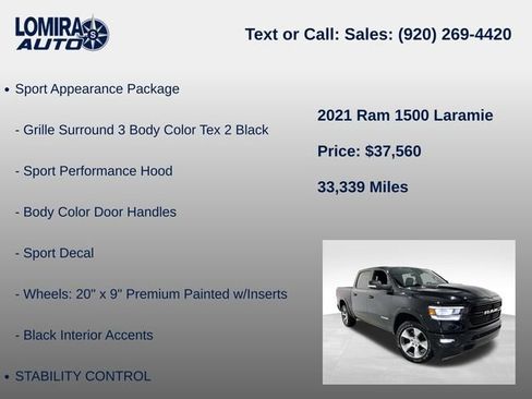 Used 2021 RAM 1500 Laramie AWD/4WD image 21