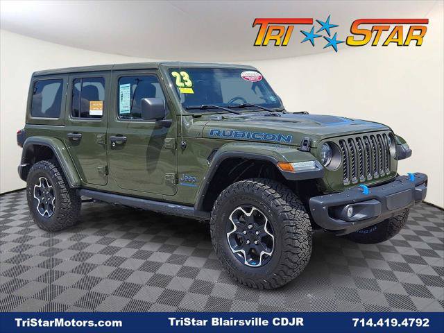 Certified 2023 Jeep Wrangler Unlimited Rubicon 4xe w/ Steel Bumper Group AWD/4WD image 1