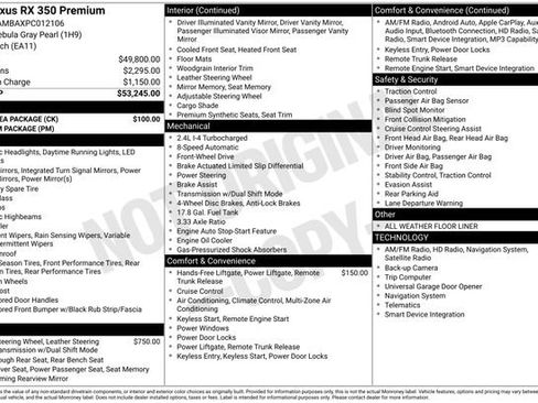 Used 2023 Lexus RX 350 Premium w/ Cold Area Package FWD image 5