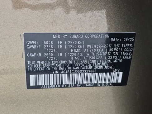Certified 2025 Subaru Outback Wilderness w/ Wilderness Package AWD/4WD image 24