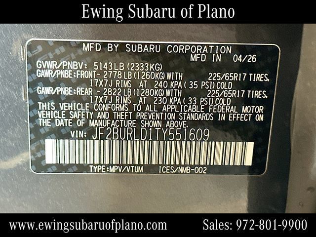 Used 2026 Subaru Outback Wilderness w/ Wilderness Package AWD/4WD image 34
