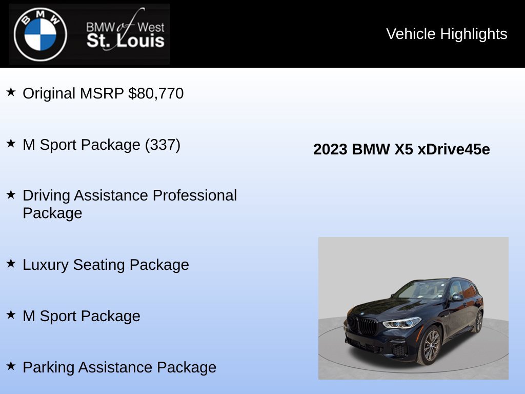 Used 2023 BMW X5 xDrive45e w/ Executive Package AWD/4WD image 8