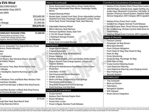 Certified 2024 Kia EV6 Wind w/ Wind Technology Package image 10