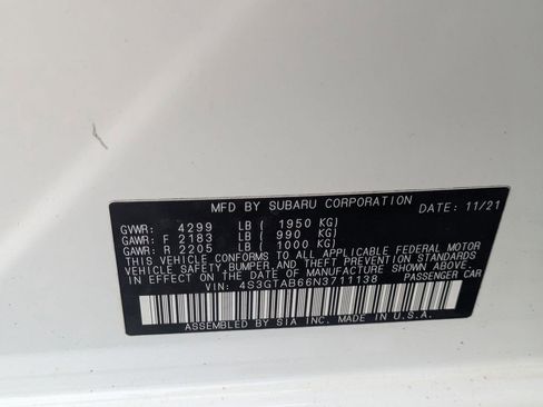 Used 2022 Subaru Impreza 2.0i AWD/4WD image 10