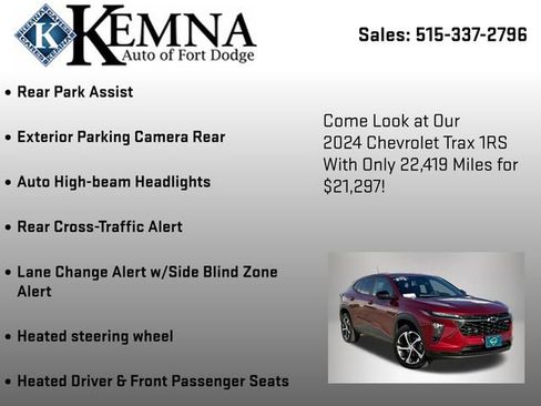 Used 2024 Chevrolet Trax RS w/ Driver Confidence Package image 12