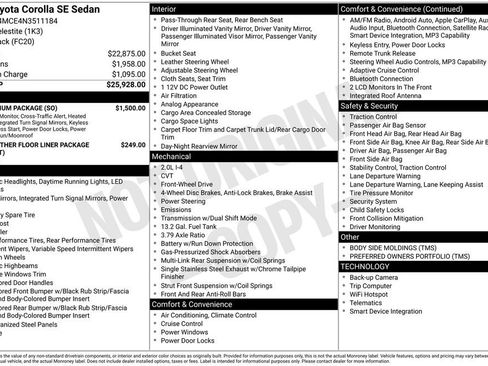 Used 2022 Toyota Corolla SE w/ SE Premium Package image 7