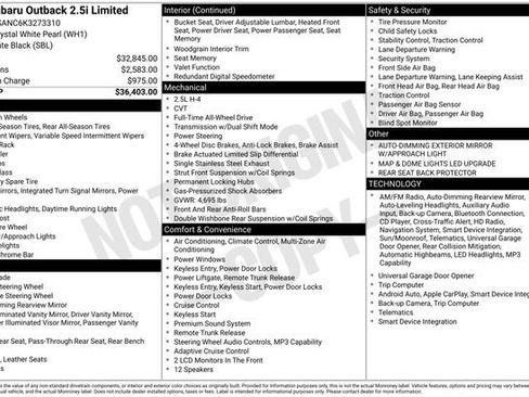 Used 2019 Subaru Outback 2.5i Limited image 15