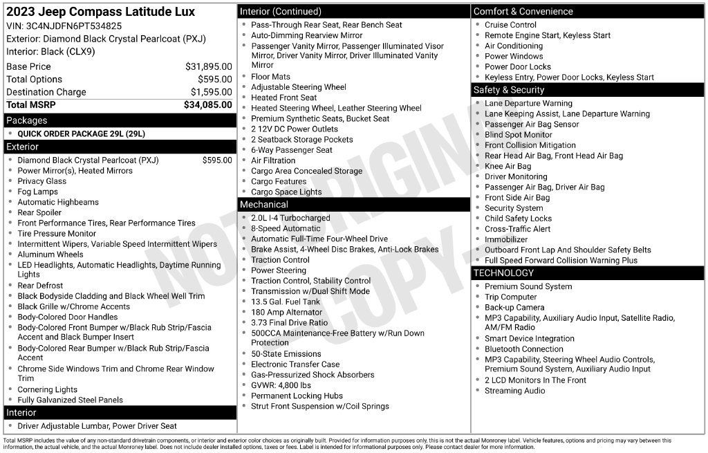 Used 2023 Jeep Compass Latitude AWD/4WD image 25