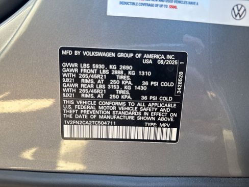 New 2026 Volkswagen Atlas SEL Premium R-Line AWD/4WD image 30