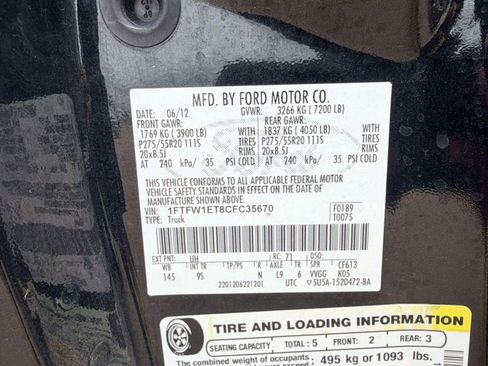 Used 2012 Ford F150 Platinum AWD/4WD image 19