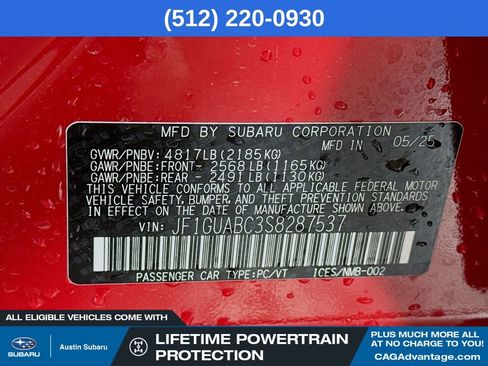 New 2025 Subaru Impreza 2.0i image 40