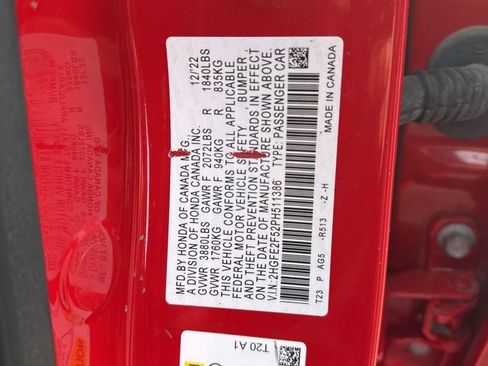 Certified 2023 Honda Civic Sport image 22