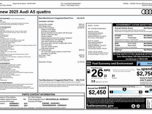 New 2025 Audi A5 2.0T Premium Plus image 31