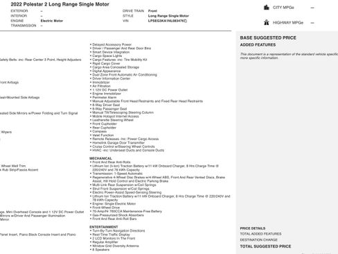 Used 2022 Polestar Polestar 2 w/ Plus Package image 4