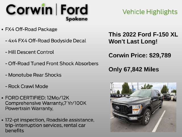 Certified 2022 Ford F150 XL w/ STX Appearance Package AWD/4WD image 15