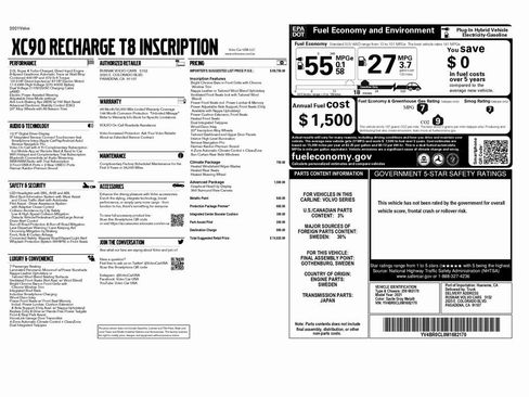 Used 2021 Volvo XC90 T8 Inscription w/ Protection Package Premier image 2