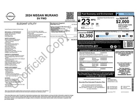 Certified 2024 Nissan Murano SV FWD image 37