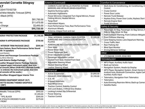 Used 2026 Chevrolet Corvette Stingray Premium Cpe RWD image 30