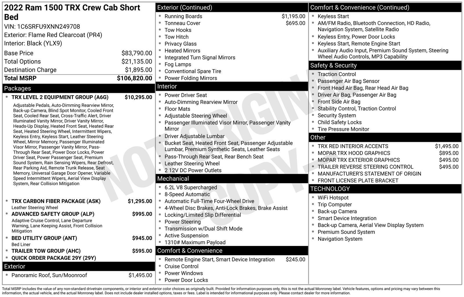 Used 2022 RAM 1500 TRX w/ TRX Level 2 Equipment Group AWD/4WD image 29