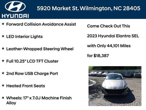 Certified 2023 Hyundai Elantra SEL w/ Convenience Package FWD image 11