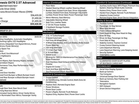 New 2026 Genesis GV70 2.5T Advanced image 4