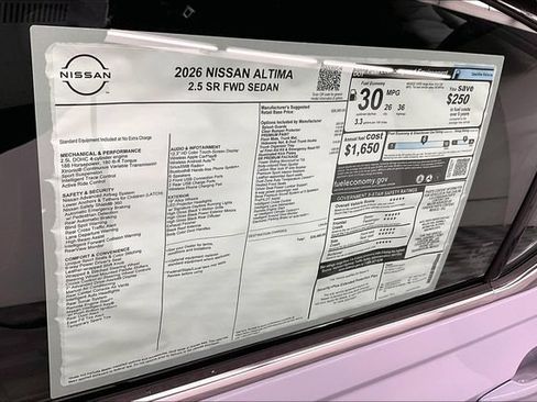 New 2026 Nissan Altima 2.5 SR w/ SR Premium Package FWD image 41