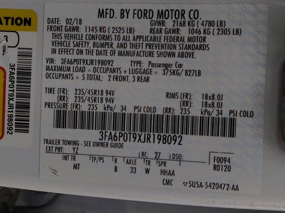 Used 2018 Ford Fusion SE w/ Equipment Group 201A AWD/4WD image 33