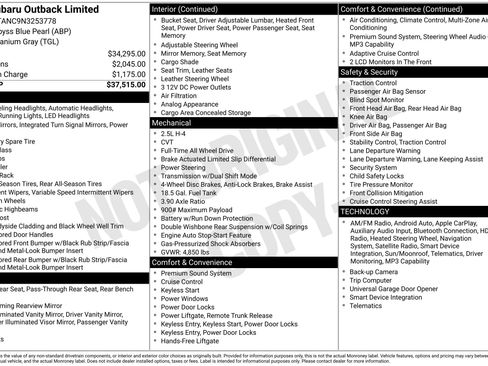 Used 2022 Subaru Outback Limited image 46