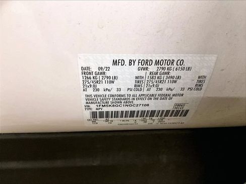 Used 2022 Ford Explorer ST w/ Equipment Group 401A AWD/4WD image 34
