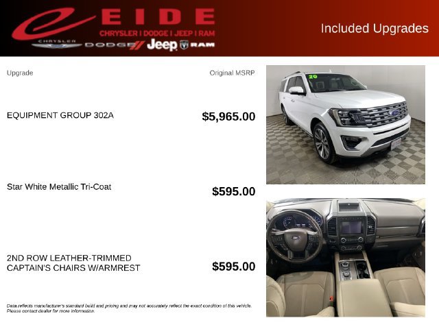 Used 2020 Ford Expedition Max Limited w/ Equipment Group 302A AWD/4WD image 13