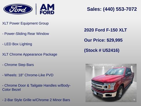 Used 2020 Ford F150 XLT w/ Equipment Group 302A Luxury AWD/4WD image 24
