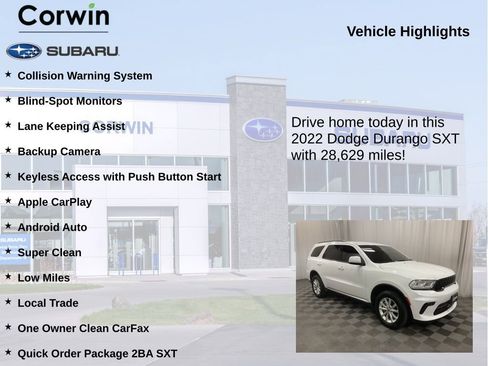 Used 2022 Dodge Durango SXT AWD/4WD image 6