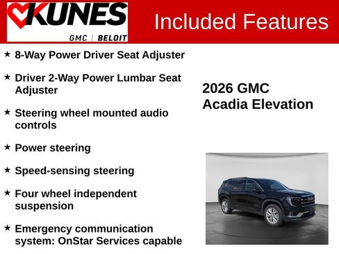 Used 2026 GMC Acadia Elevation w/ Elevation Premium Package AWD/4WD image 3