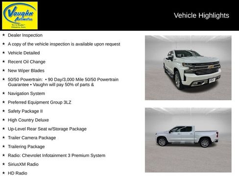 Used 2019 Chevrolet Silverado 1500 High Country w/ Trailer Camera Package image 2