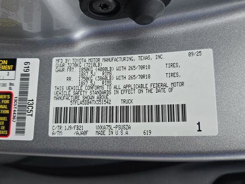 Used 2026 Toyota Tundra SR5 AWD/4WD image 36
