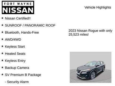 Certified 2023 Nissan Rogue SV w/ SV Premium B Package AWD/4WD image 8