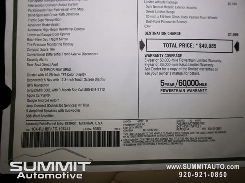 New 2026 Jeep Grand Cherokee Limited w/ Limited Altitude Package AWD/4WD image 40